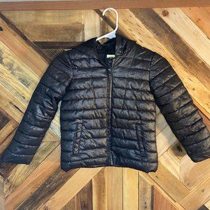 Crazy 8 | Girl's Sparkly Black Puffer Jacket | 5-6